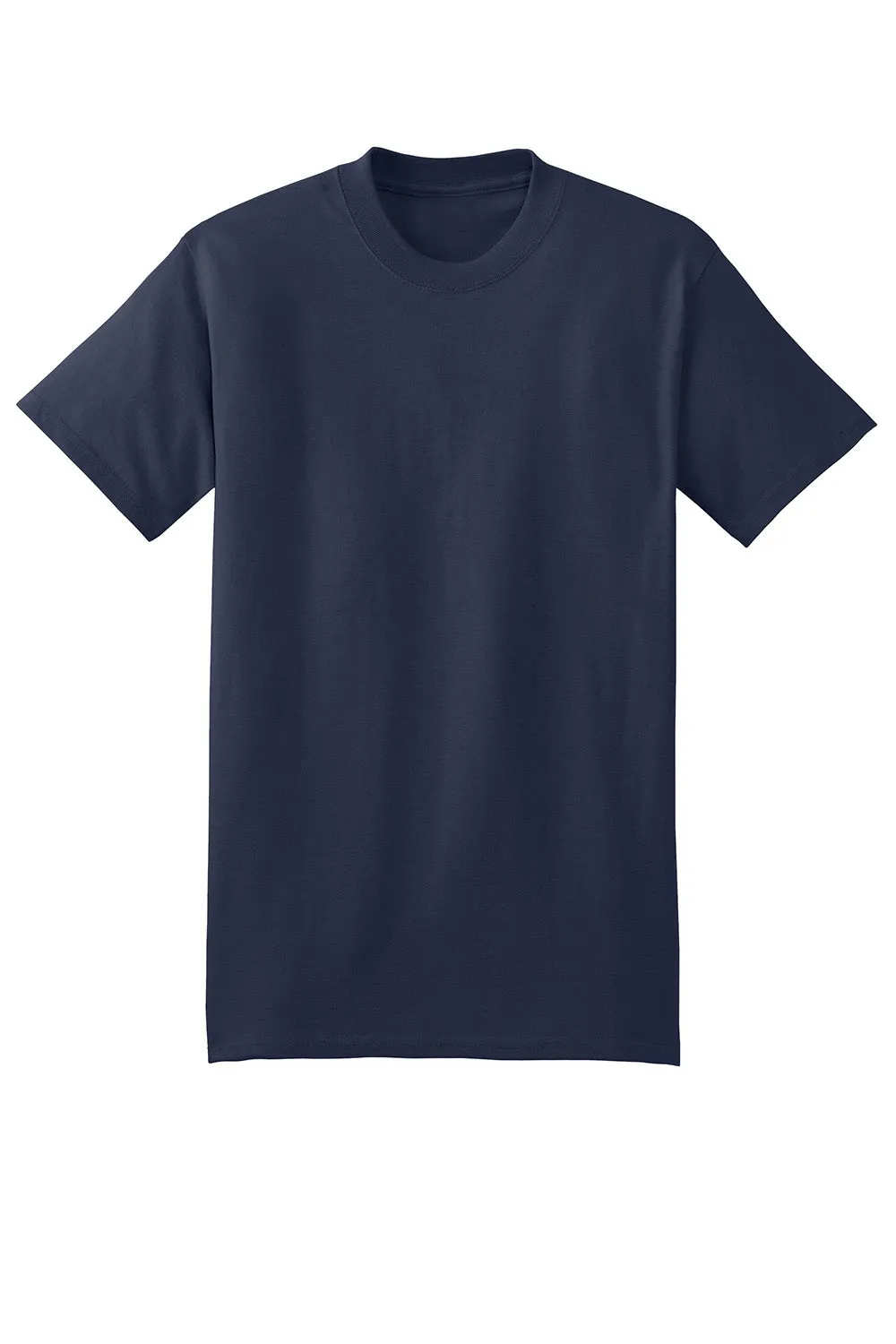 Hanes Mens Beefy-T Short Sleeve Crewneck T-Shirt - Navy Blue