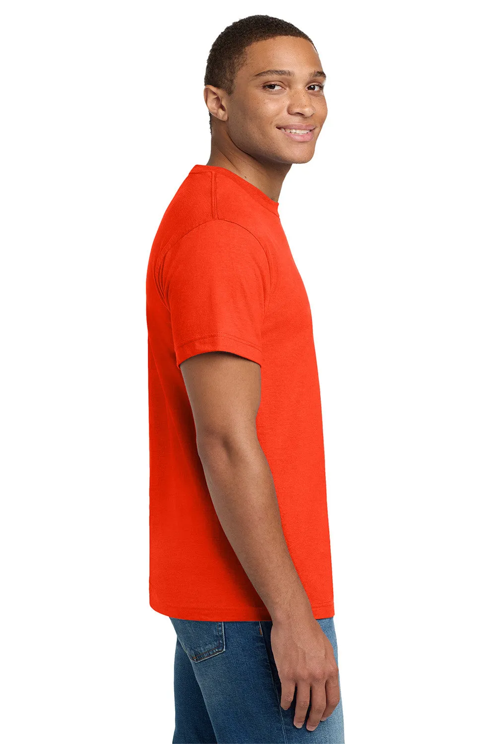 Hanes Mens Beefy-T Short Sleeve Crewneck T-Shirt - Orange