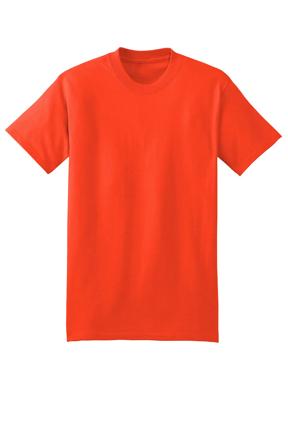 Hanes Mens Beefy-T Short Sleeve Crewneck T-Shirt - Orange