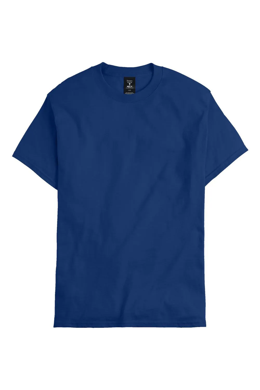 Hanes Mens Beefy-T Short Sleeve Crewneck T-Shirt - Regal Navy Blue
