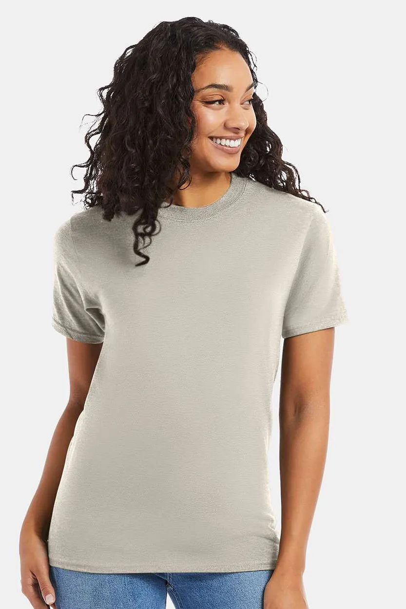 Hanes Mens Beefy-T Short Sleeve Crewneck T-Shirt - Sand