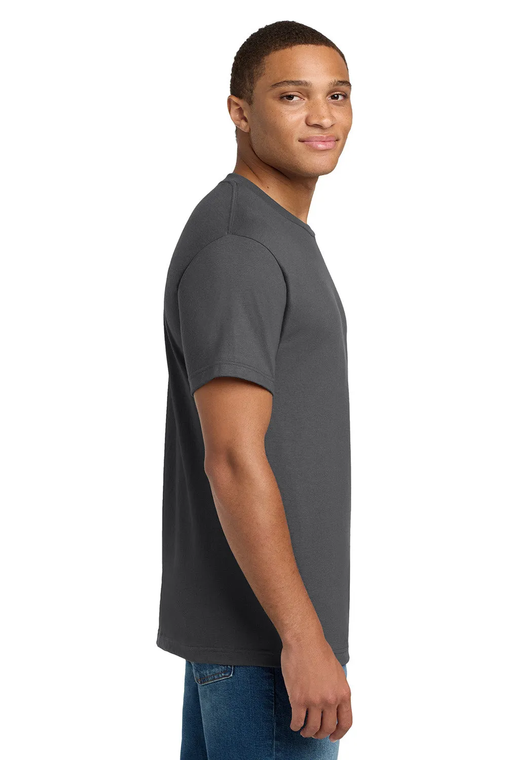 Hanes Mens Beefy-T Short Sleeve Crewneck T-Shirt - Smoke Grey