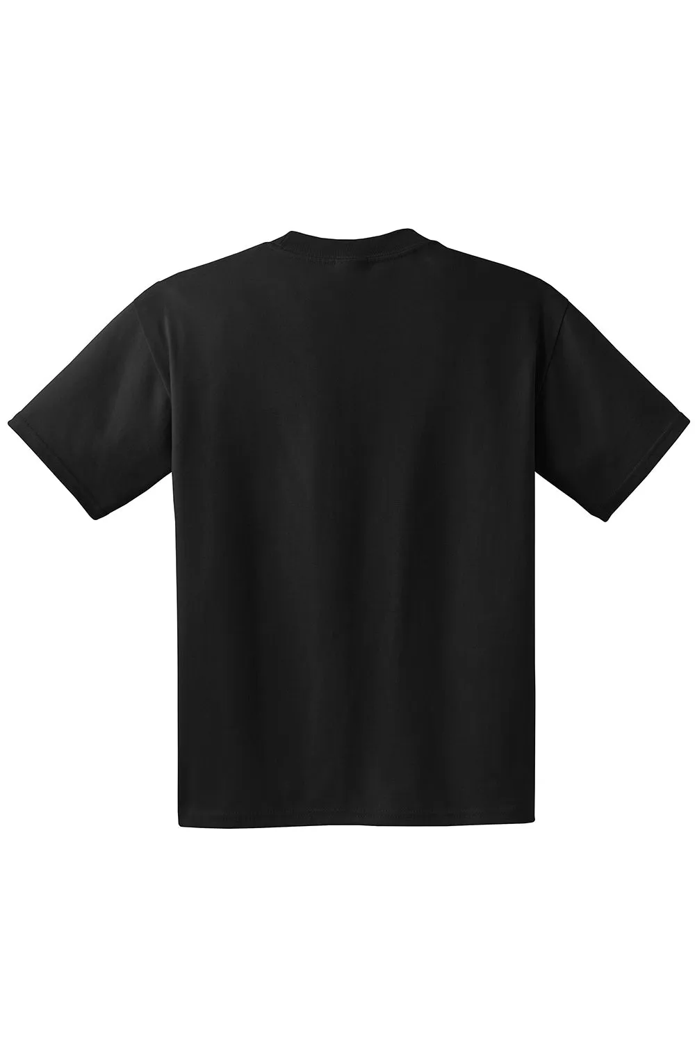 Hanes Mens Beefy-T Short Sleeve Crewneck T-Shirt w/ Pocket - Black