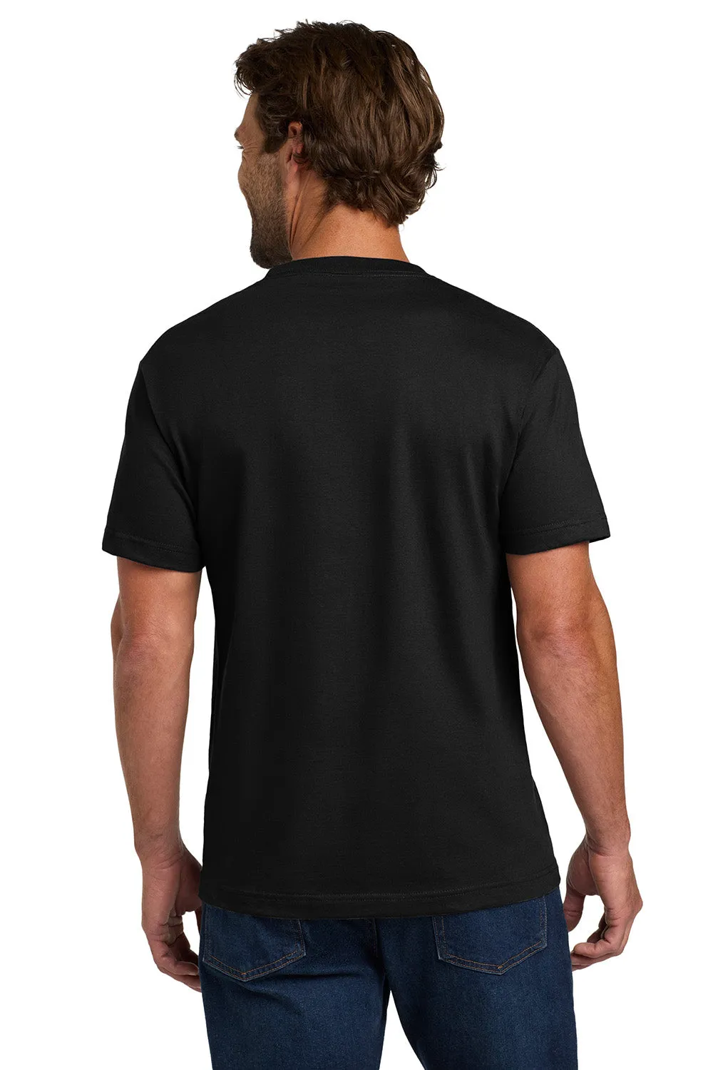 Hanes Mens Beefy-T Short Sleeve Crewneck T-Shirt w/ Pocket - Black
