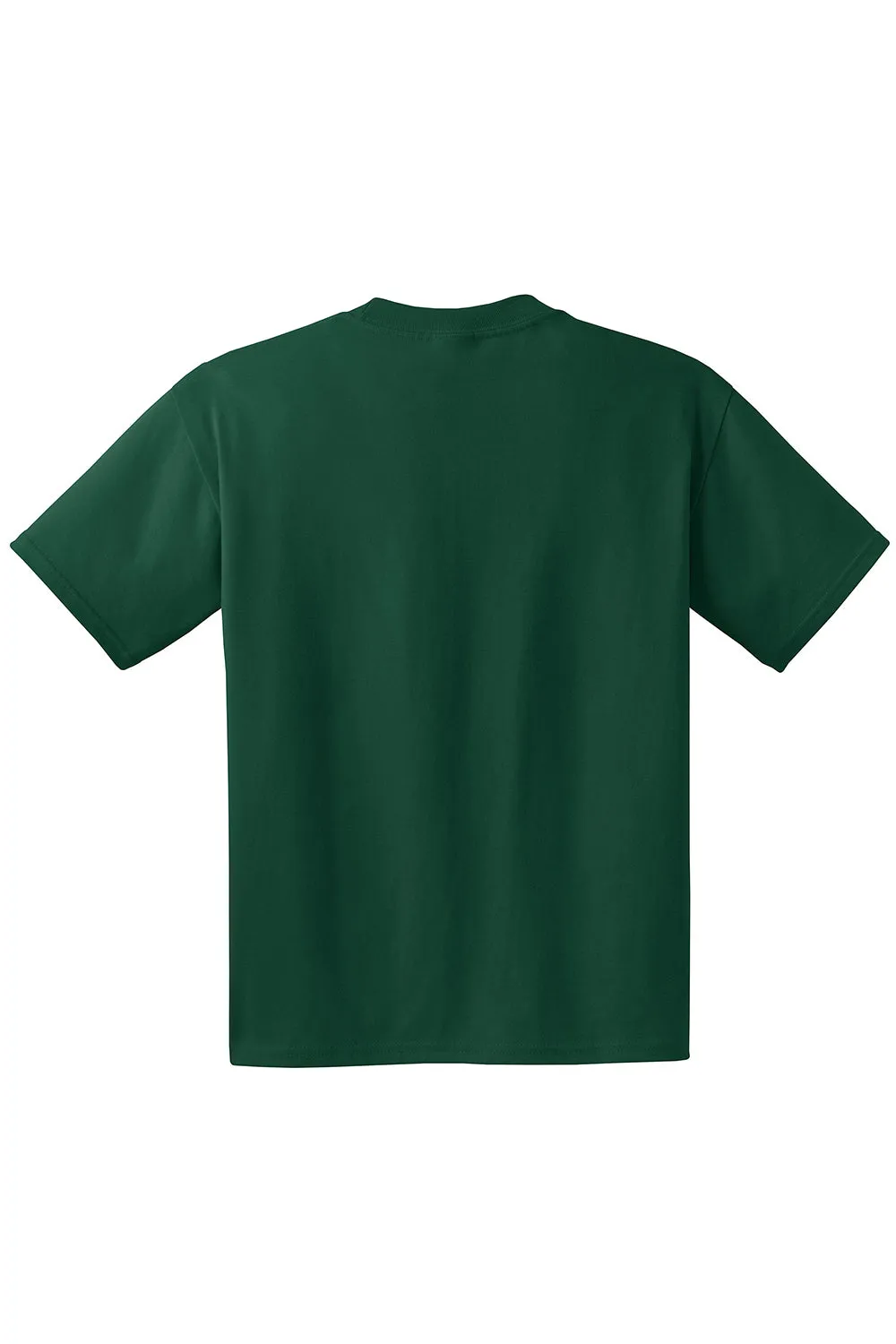 Hanes Mens Beefy-T Short Sleeve Crewneck T-Shirt w/ Pocket - Deep Forest Green