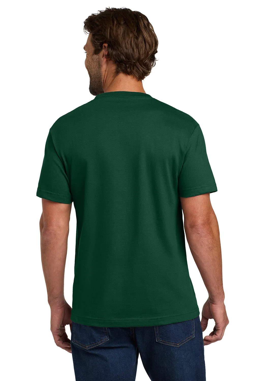 Hanes Mens Beefy-T Short Sleeve Crewneck T-Shirt w/ Pocket - Deep Forest Green