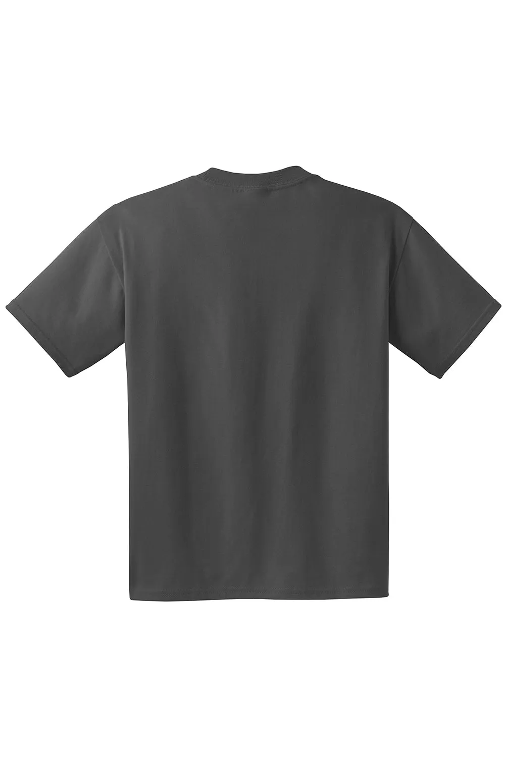 Hanes Mens Beefy-T Short Sleeve Crewneck T-Shirt w/ Pocket - Smoke Grey