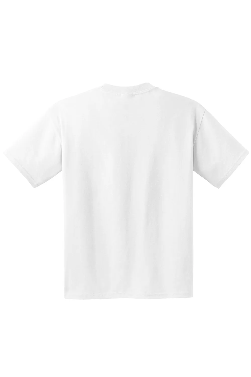 Hanes Mens Beefy-T Short Sleeve Crewneck T-Shirt w/ Pocket - White