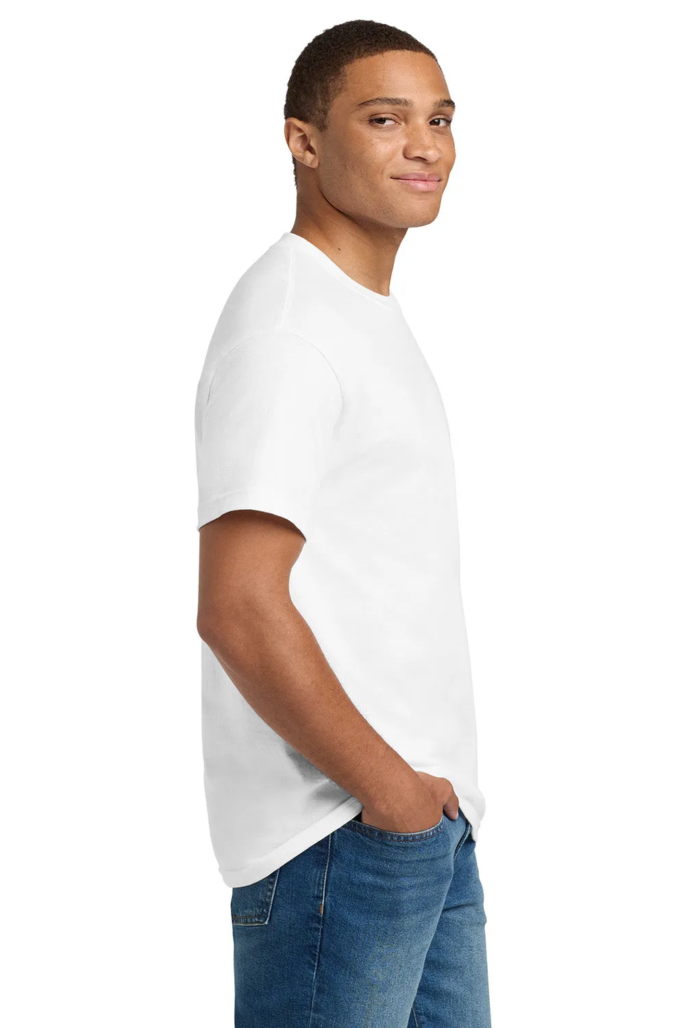 Hanes Mens Beefy-T Short Sleeve Crewneck T-Shirt - White