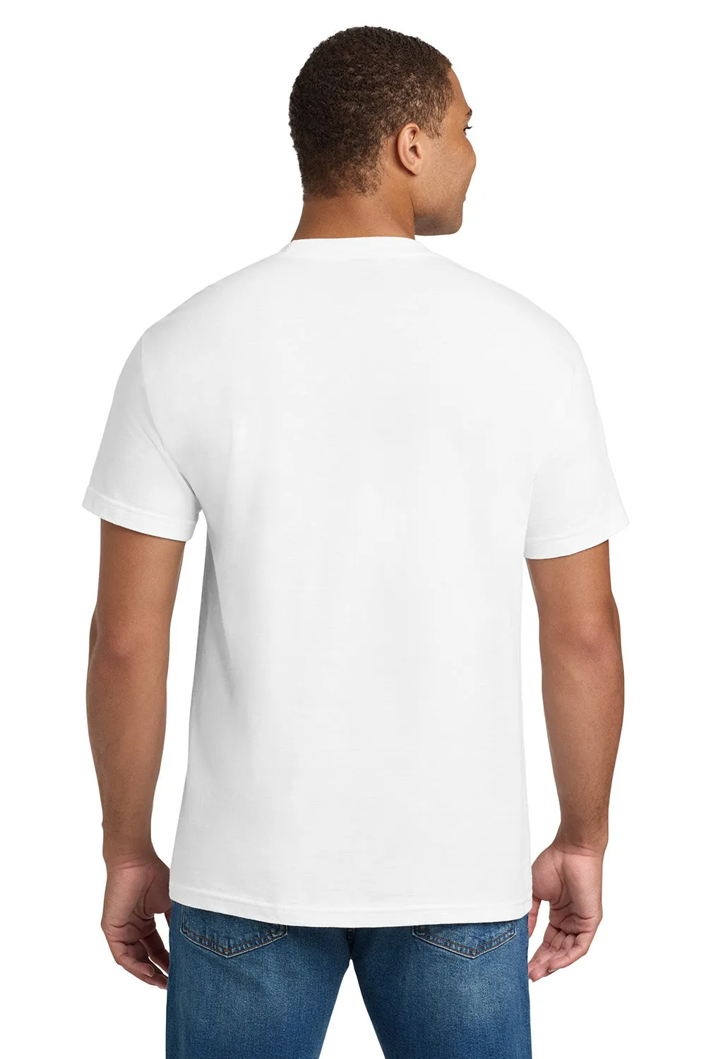 Hanes Mens Beefy-T Short Sleeve Crewneck T-Shirt - White