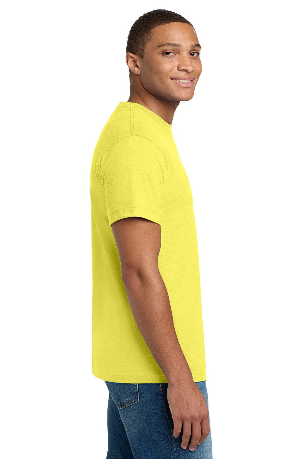 Hanes Mens Beefy-T Short Sleeve Crewneck T-Shirt - Yellow