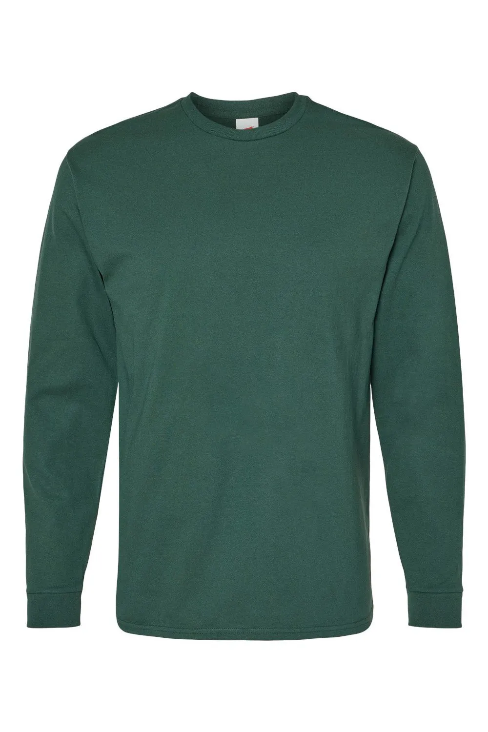Hanes Mens ComfortSoft Long Sleeve Crewneck T-Shirt - Athletic Dark Green