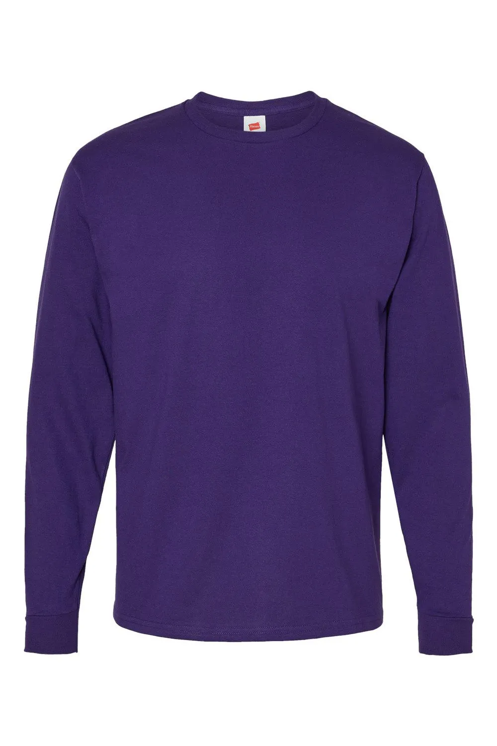 Hanes Mens ComfortSoft Long Sleeve Crewneck T-Shirt - Athletic Purple