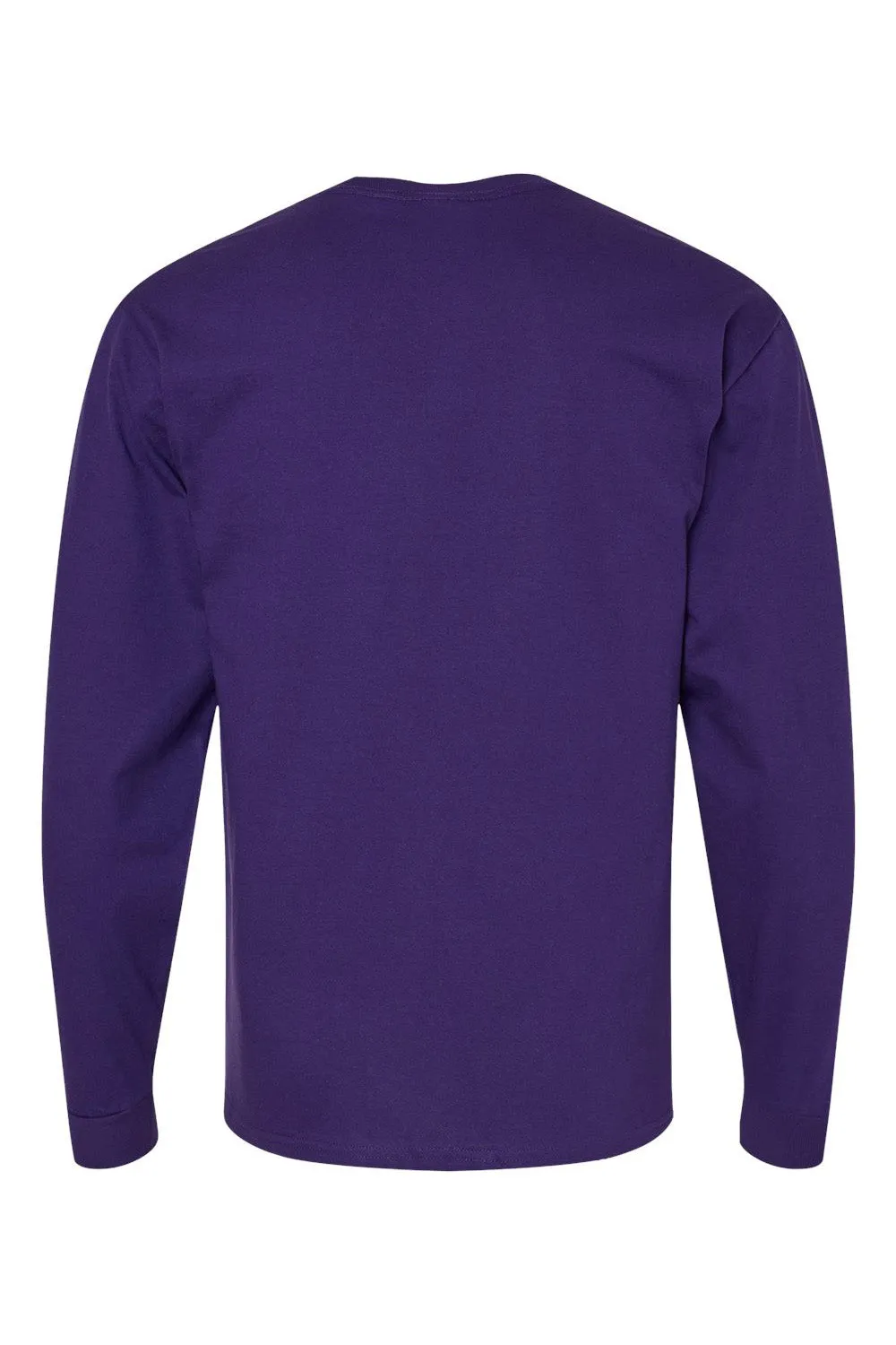 Hanes Mens ComfortSoft Long Sleeve Crewneck T-Shirt - Athletic Purple