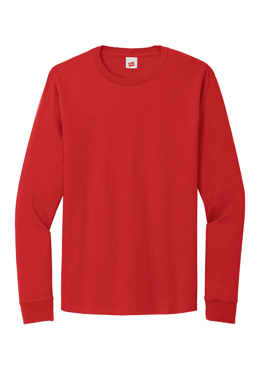 Hanes Mens ComfortSoft Long Sleeve Crewneck T-Shirt - Athletic Red