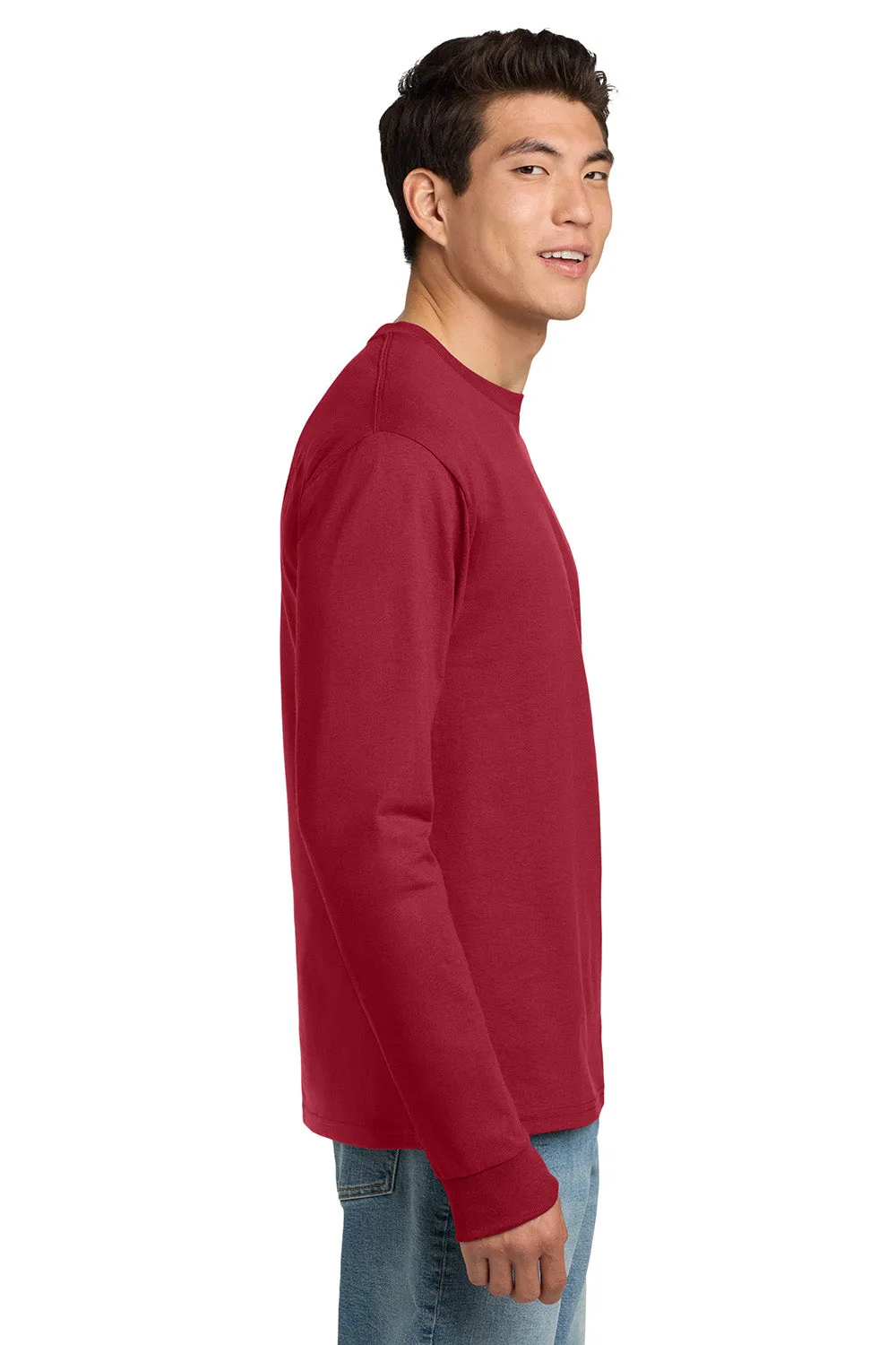 Hanes Mens ComfortSoft Long Sleeve Crewneck T-Shirt - Deep Red