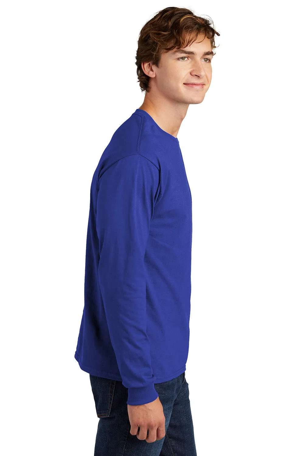Hanes Mens ComfortSoft Long Sleeve Crewneck T-Shirt - Deep Royal Blue