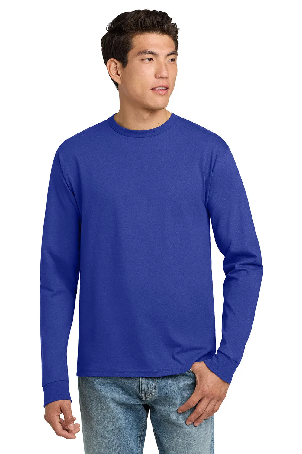 Hanes Mens ComfortSoft Long Sleeve Crewneck T-Shirt - Deep Royal Blue