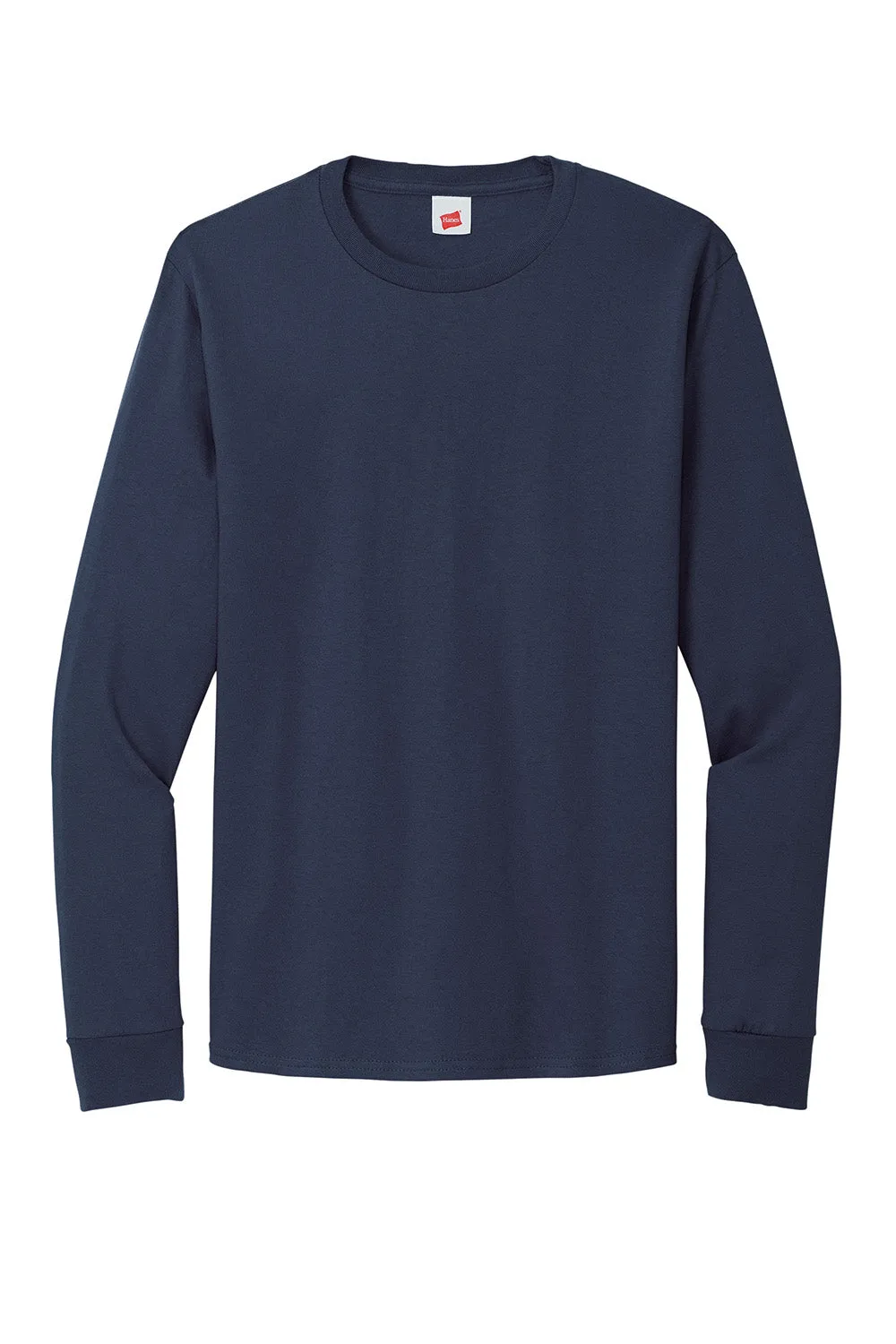 Hanes Mens ComfortSoft Long Sleeve Crewneck T-Shirt - Navy Blue