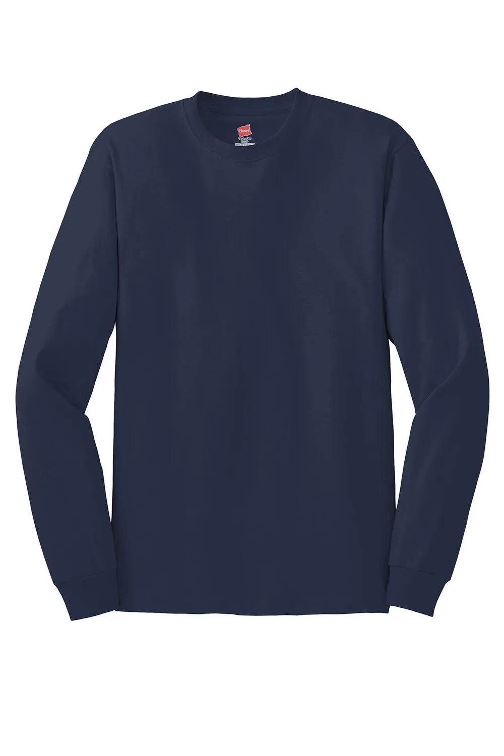 Hanes Mens ComfortSoft Long Sleeve Crewneck T-Shirt - Navy Blue