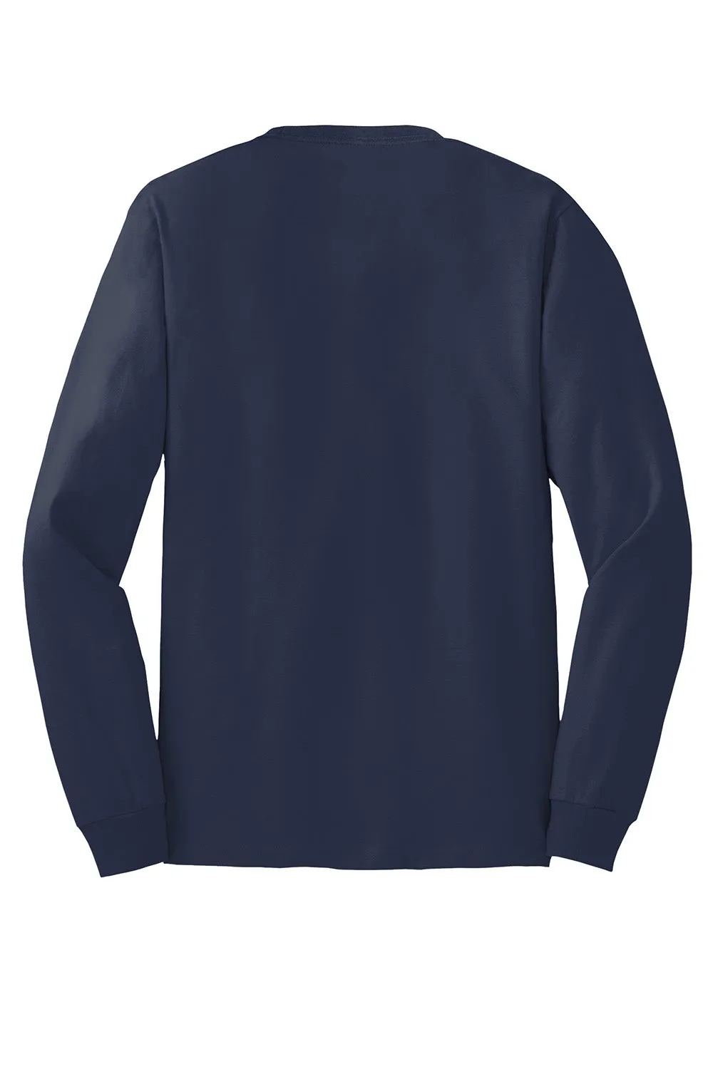 Hanes Mens ComfortSoft Long Sleeve Crewneck T-Shirt - Navy Blue