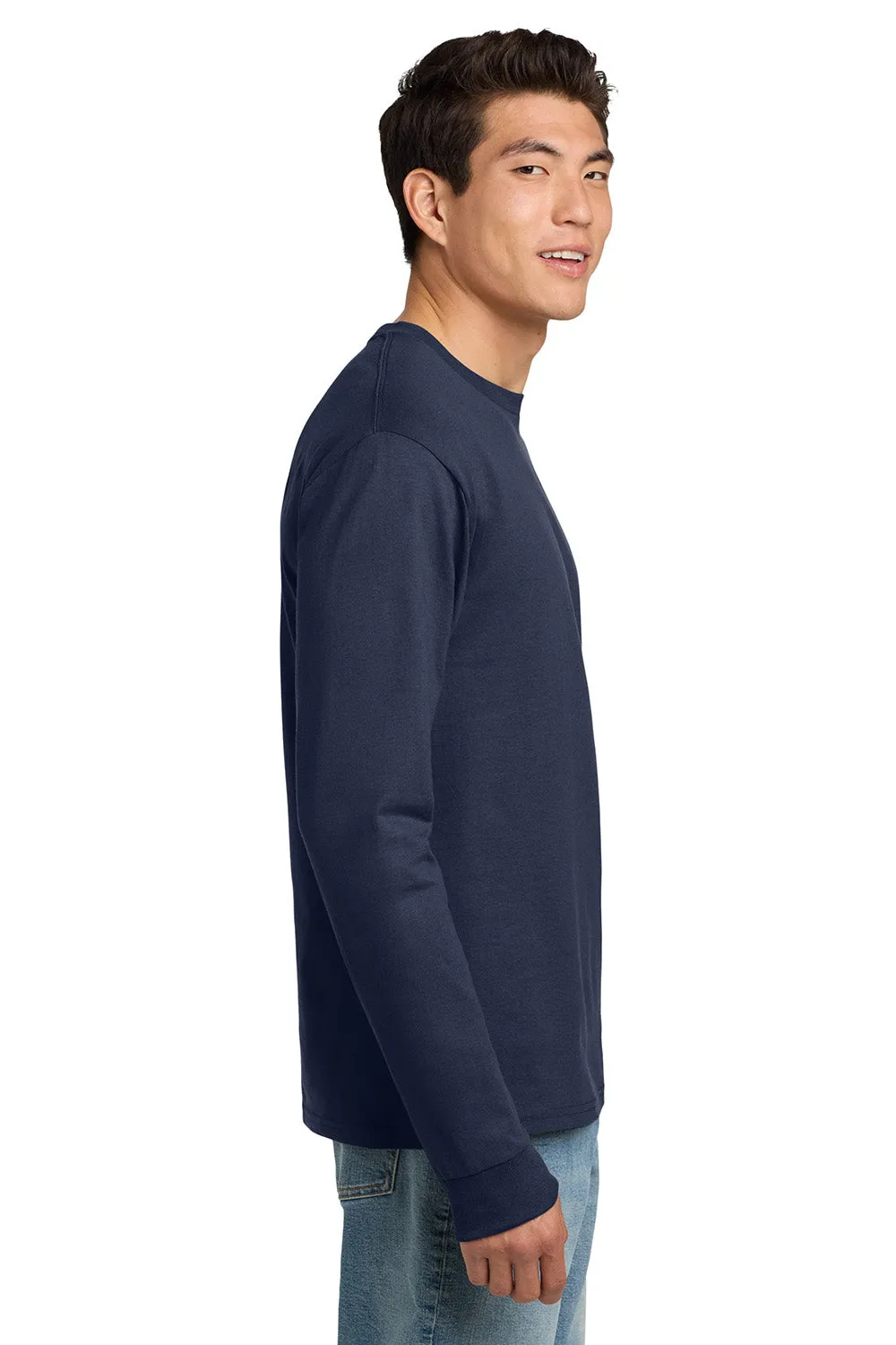 Hanes Mens ComfortSoft Long Sleeve Crewneck T-Shirt - Navy Blue