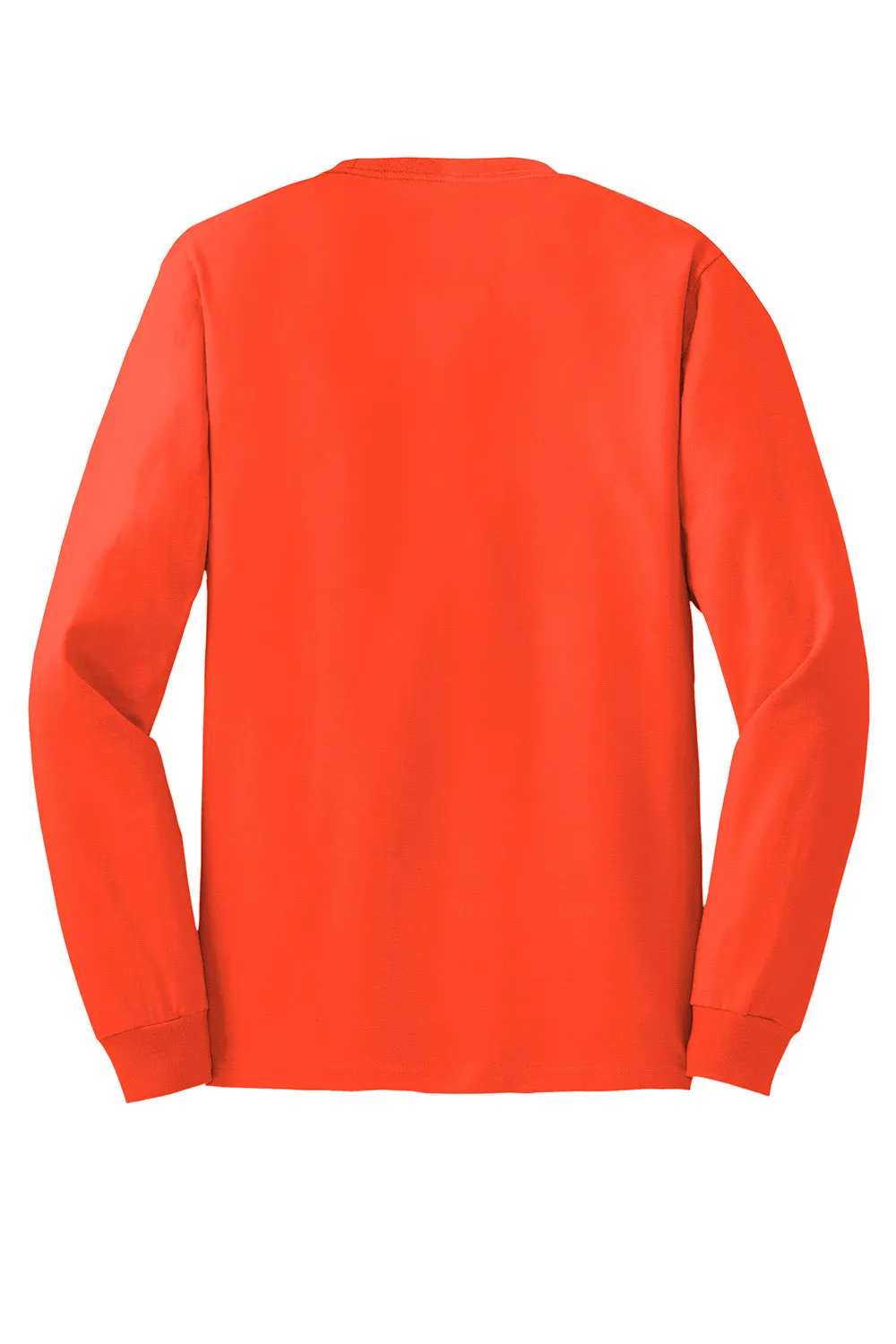 Hanes Mens ComfortSoft Long Sleeve Crewneck T-Shirt - Orange