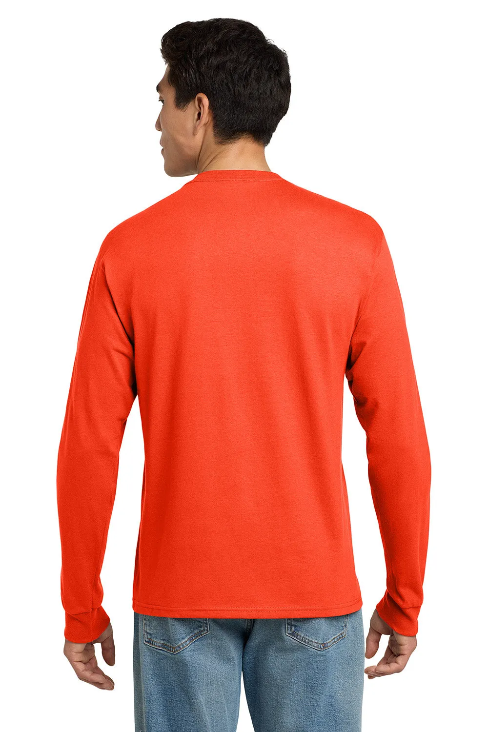 Hanes Mens ComfortSoft Long Sleeve Crewneck T-Shirt - Orange