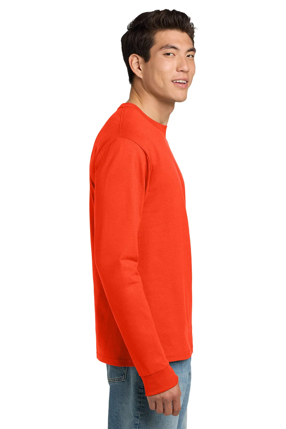 Hanes Mens ComfortSoft Long Sleeve Crewneck T-Shirt - Orange