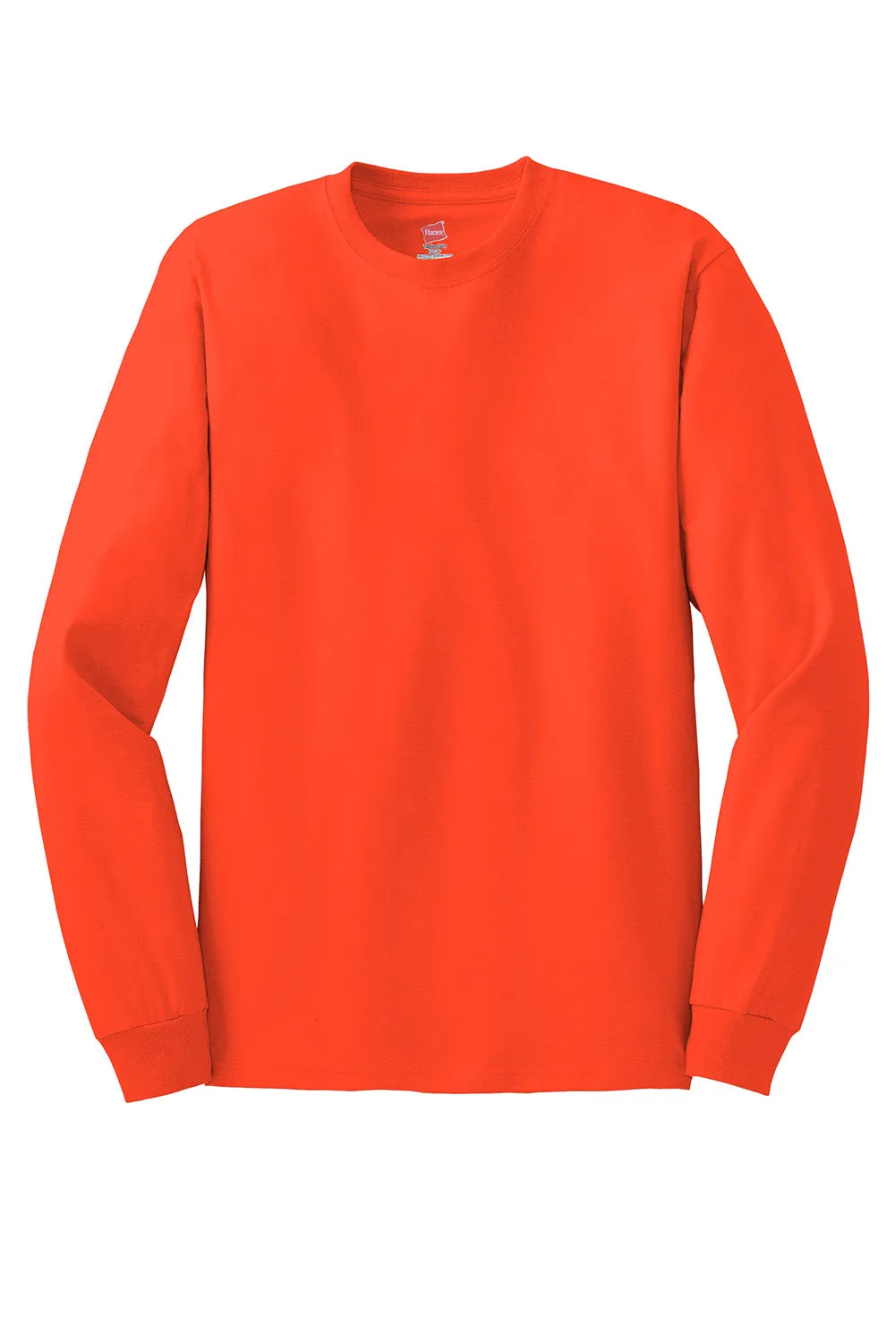 Hanes Mens ComfortSoft Long Sleeve Crewneck T-Shirt - Orange