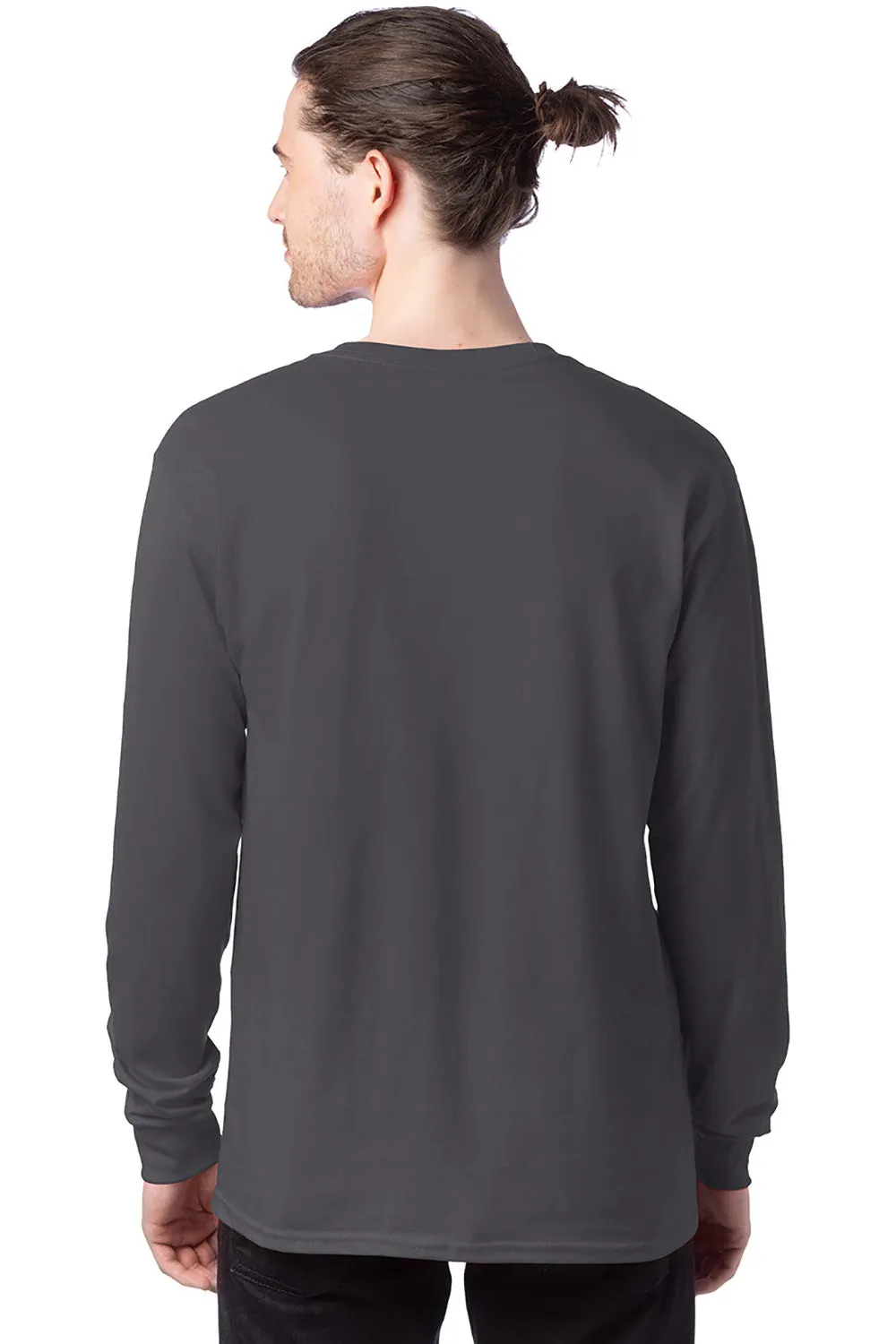 Hanes Mens ComfortSoft Long Sleeve Crewneck T-Shirt - Smoke Grey