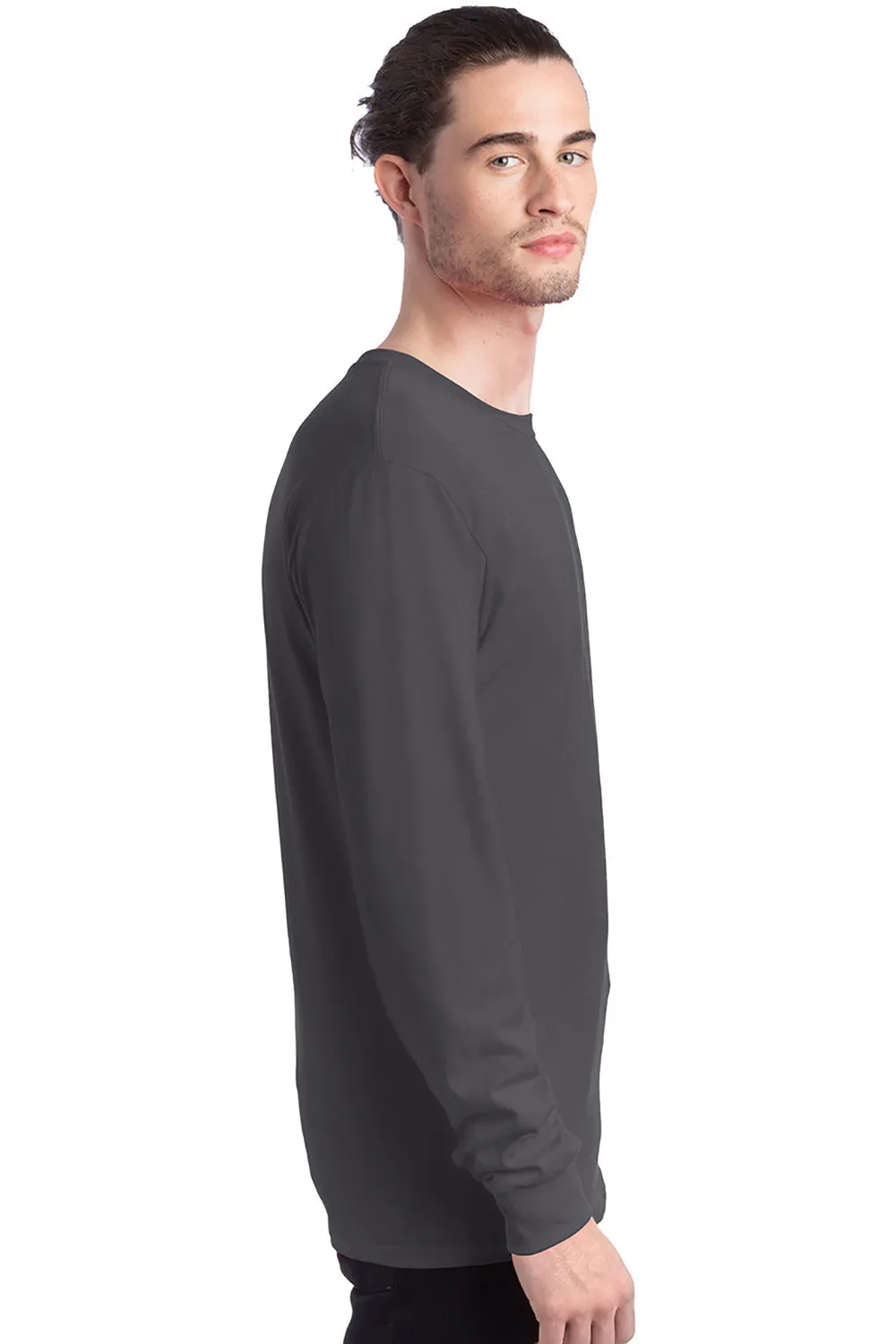 Hanes Mens ComfortSoft Long Sleeve Crewneck T-Shirt - Smoke Grey