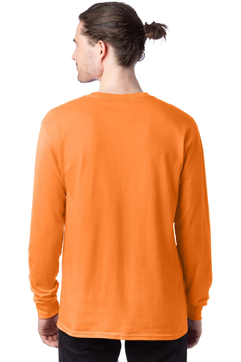 Hanes Mens ComfortSoft Long Sleeve Crewneck T-Shirt - Tennessee Orange