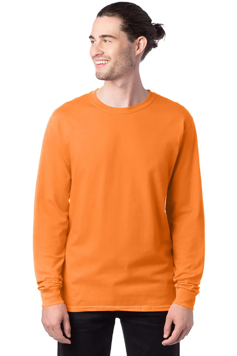 Hanes Mens ComfortSoft Long Sleeve Crewneck T-Shirt - Tennessee Orange