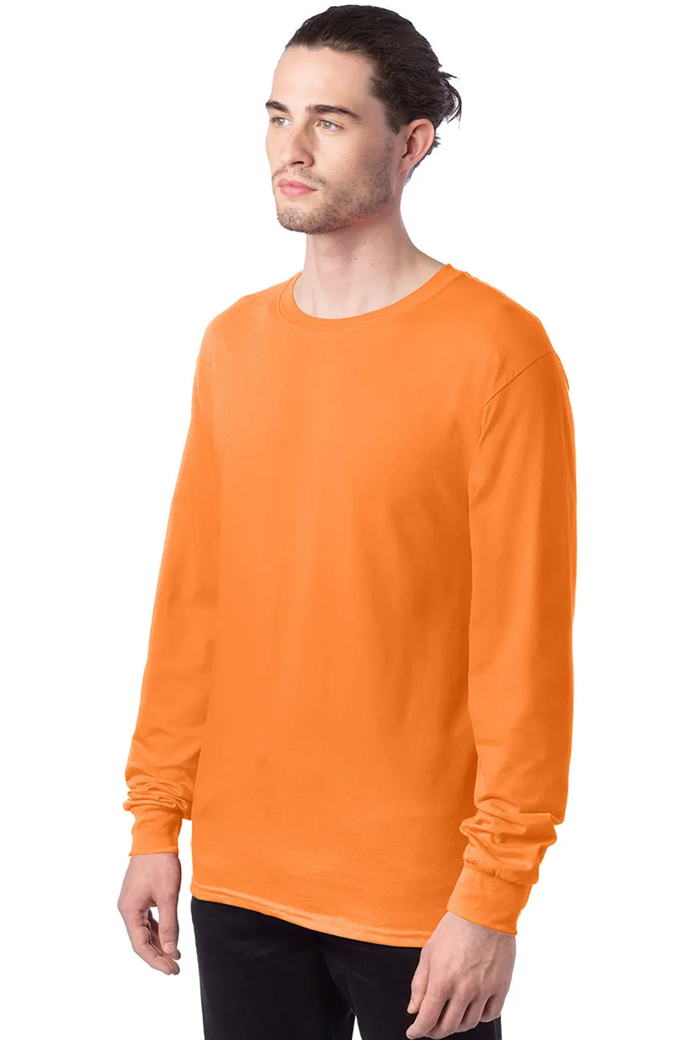 Hanes Mens ComfortSoft Long Sleeve Crewneck T-Shirt - Tennessee Orange