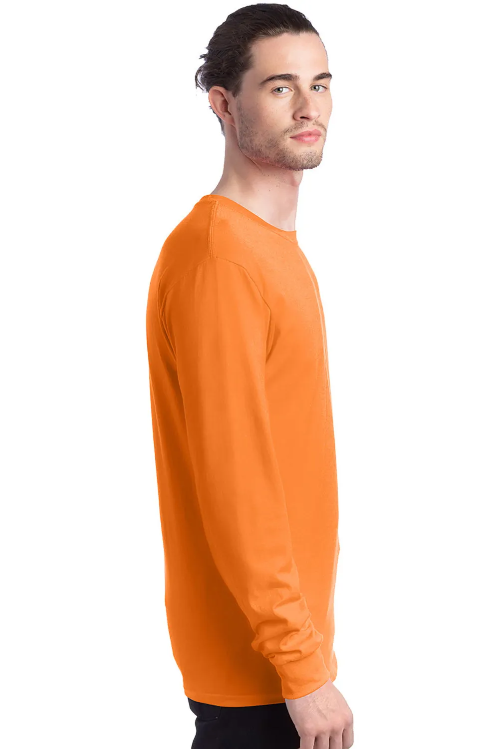 Hanes Mens ComfortSoft Long Sleeve Crewneck T-Shirt - Tennessee Orange