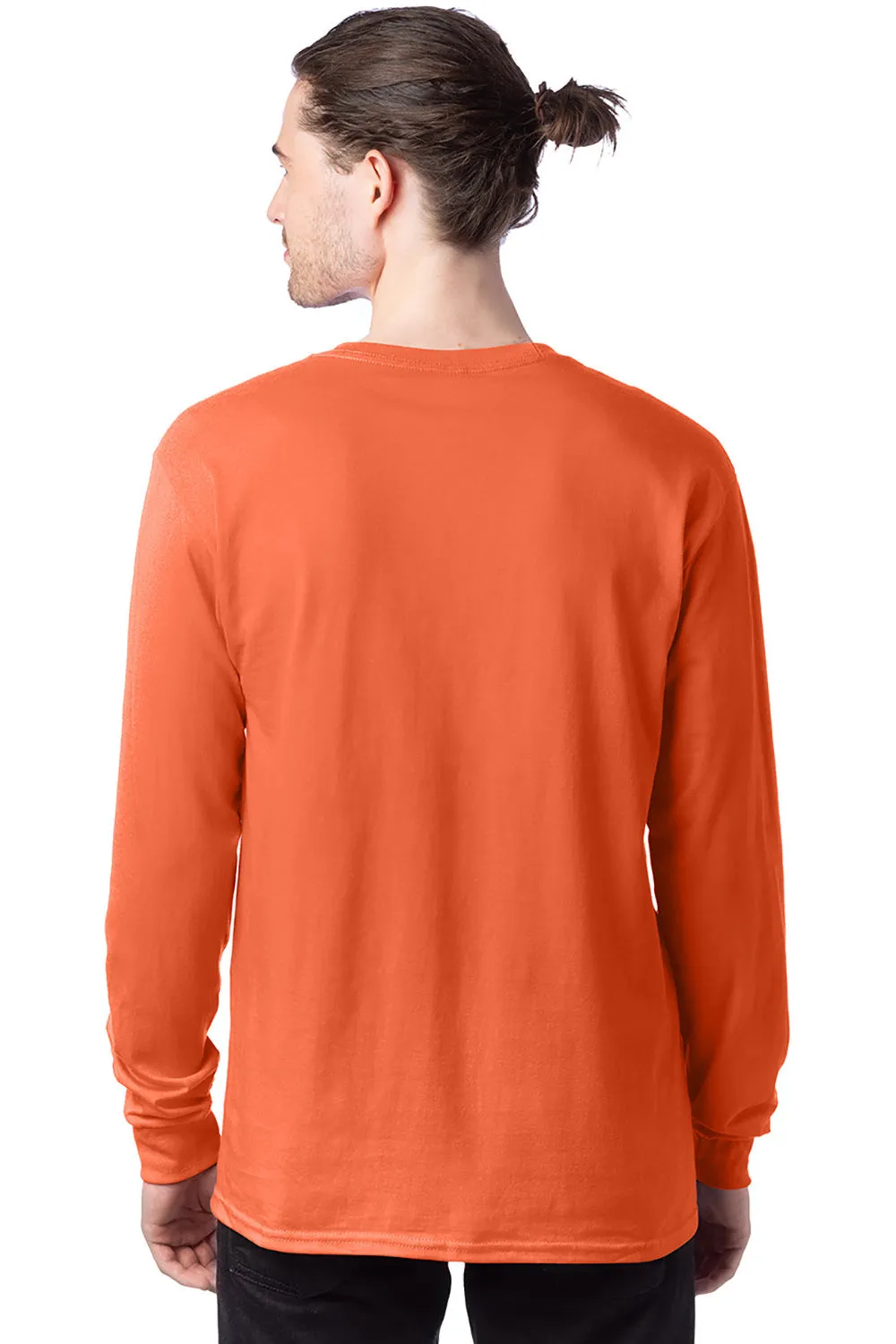 Hanes Mens ComfortSoft Long Sleeve Crewneck T-Shirt - Texas Orange