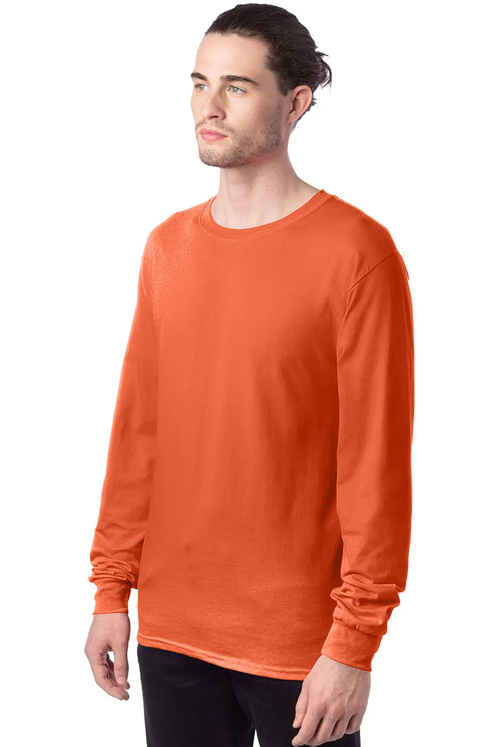 Hanes Mens ComfortSoft Long Sleeve Crewneck T-Shirt - Texas Orange