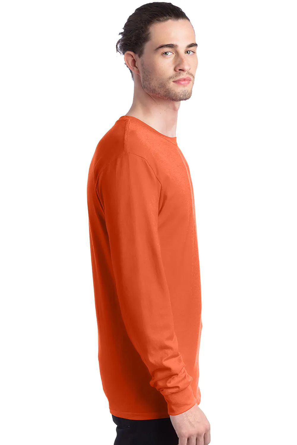 Hanes Mens ComfortSoft Long Sleeve Crewneck T-Shirt - Texas Orange