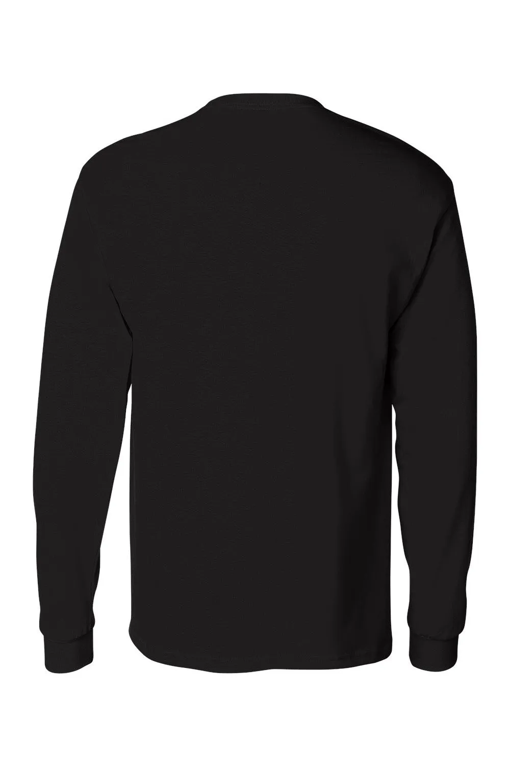 Hanes Mens ComfortSoft Long Sleeve Crewneck T-Shirt w/ Pocket - Black