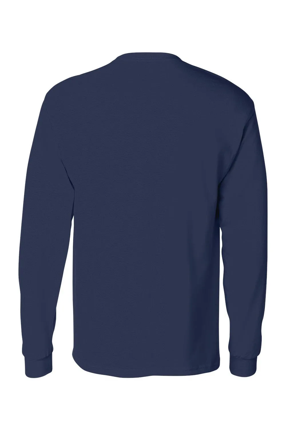 Hanes Mens ComfortSoft Long Sleeve Crewneck T-Shirt w/ Pocket - Navy Blue