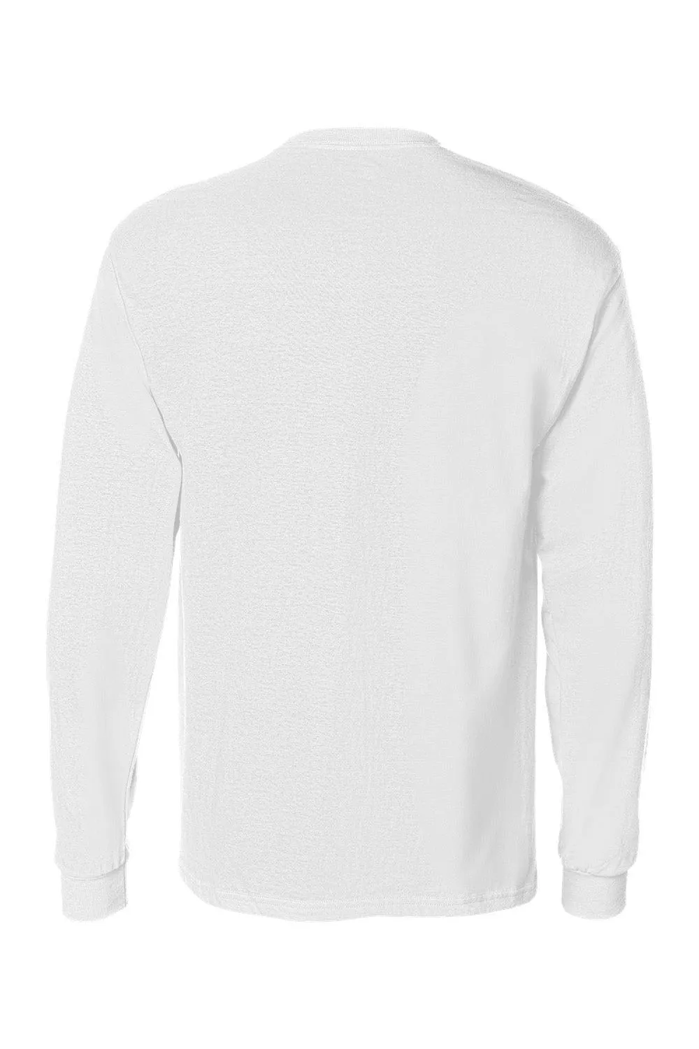 Hanes Mens ComfortSoft Long Sleeve Crewneck T-Shirt w/ Pocket - White
