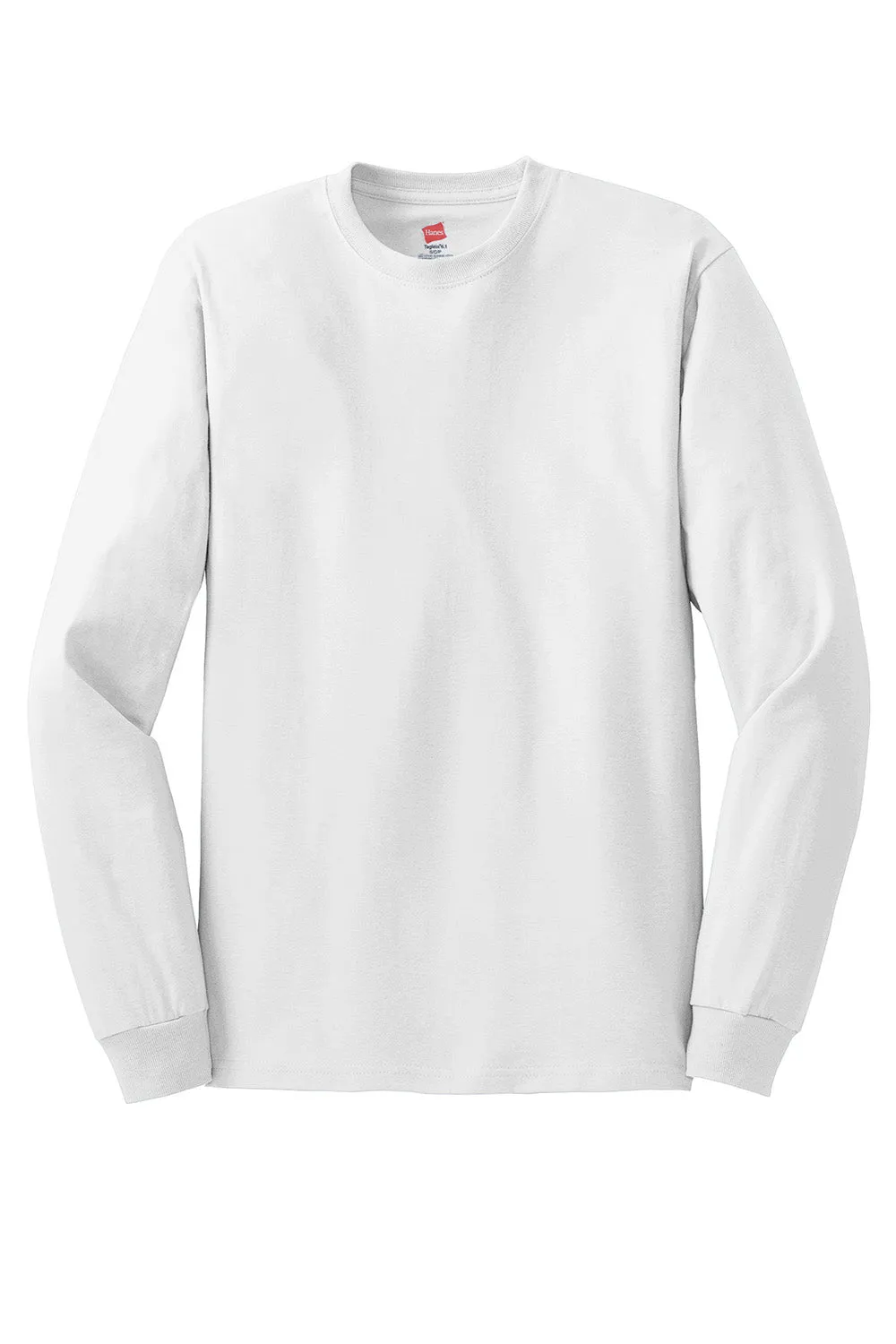 Hanes Mens ComfortSoft Long Sleeve Crewneck T-Shirt - White