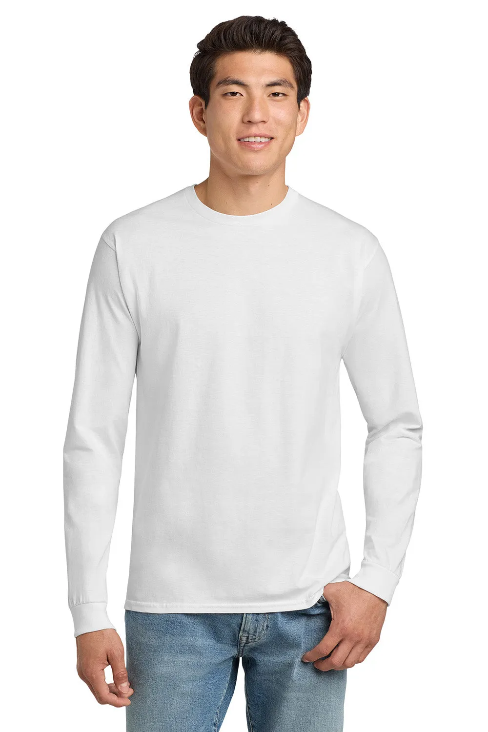 Hanes Mens ComfortSoft Long Sleeve Crewneck T-Shirt - White