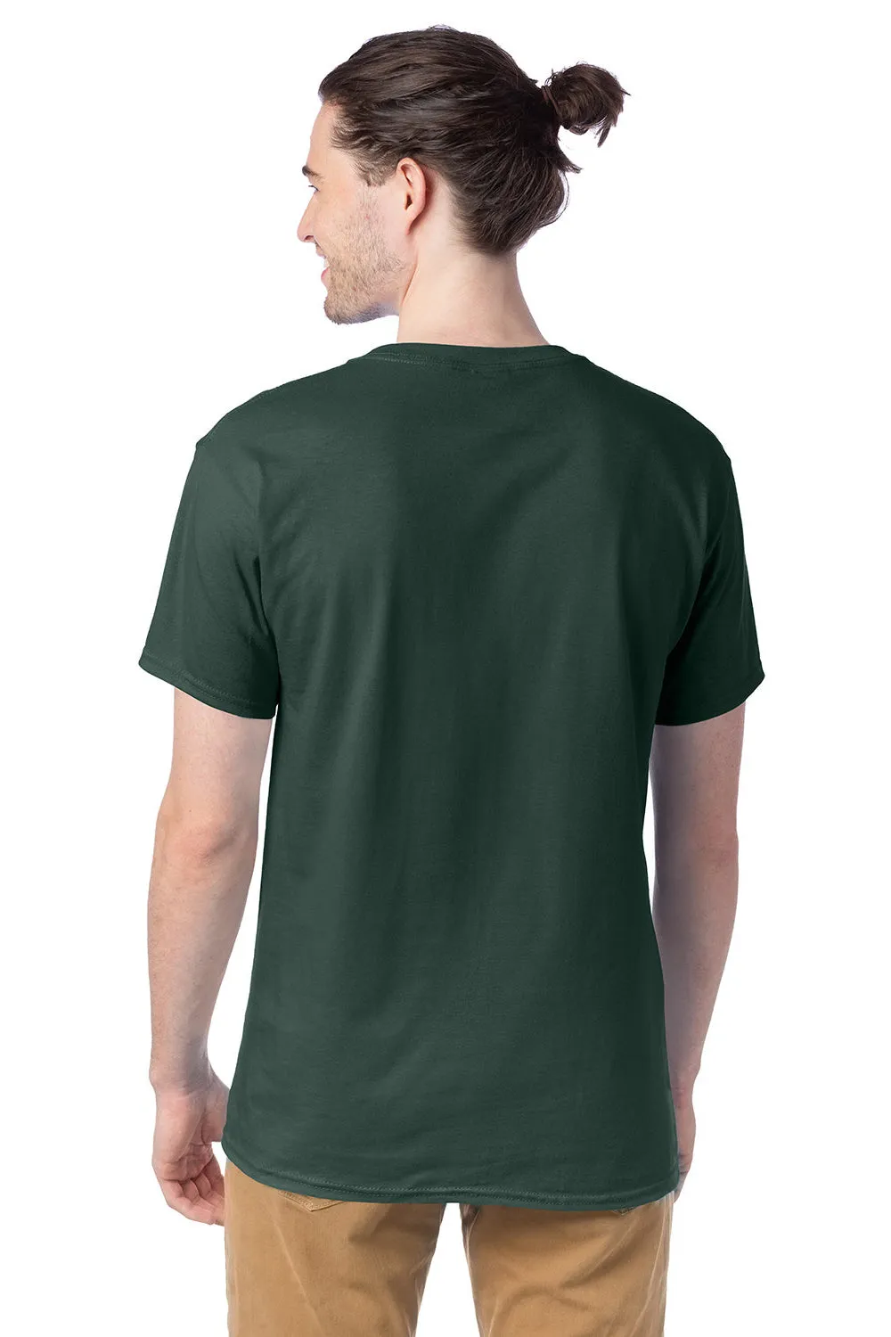Hanes Mens ComfortSoft Short Sleeve Crewneck T-Shirt - Athletic Dark Green