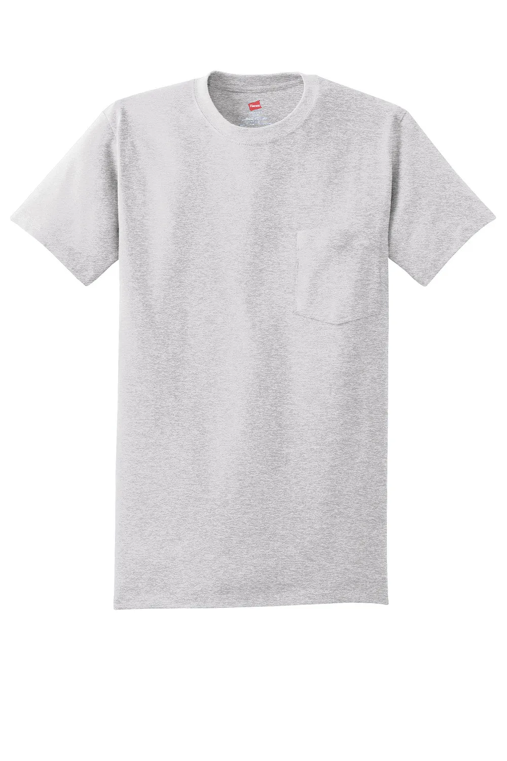 Hanes Mens ComfortSoft Short Sleeve Crewneck T-Shirt w/ Pocket - Ash Grey