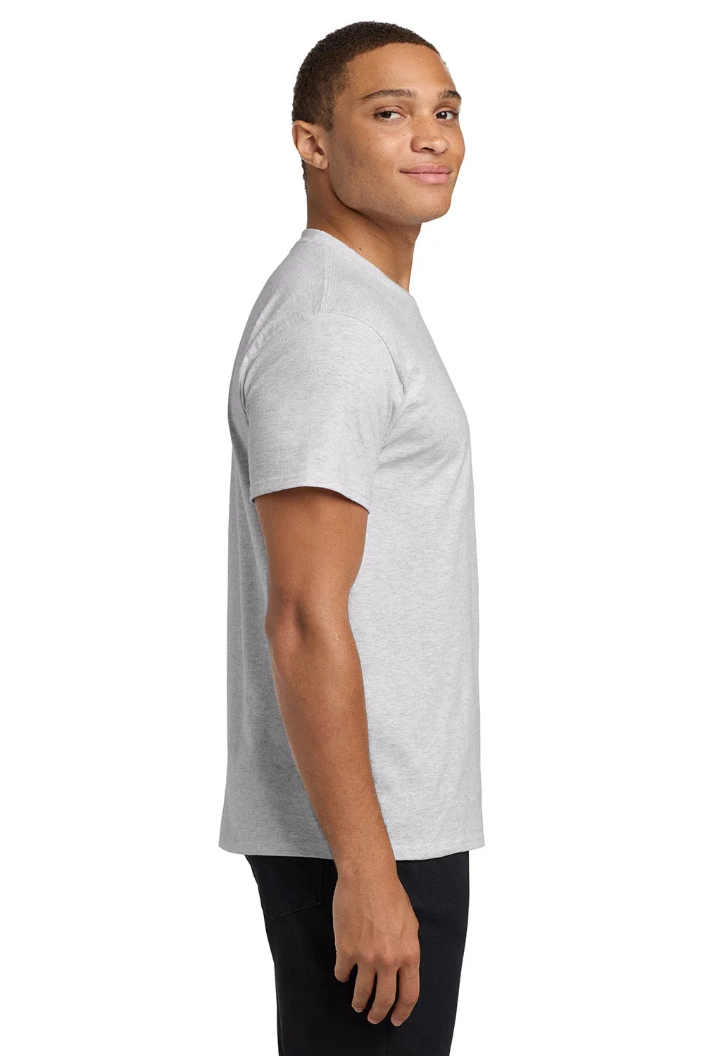 Hanes Mens ComfortSoft Short Sleeve Crewneck T-Shirt w/ Pocket - Ash Grey
