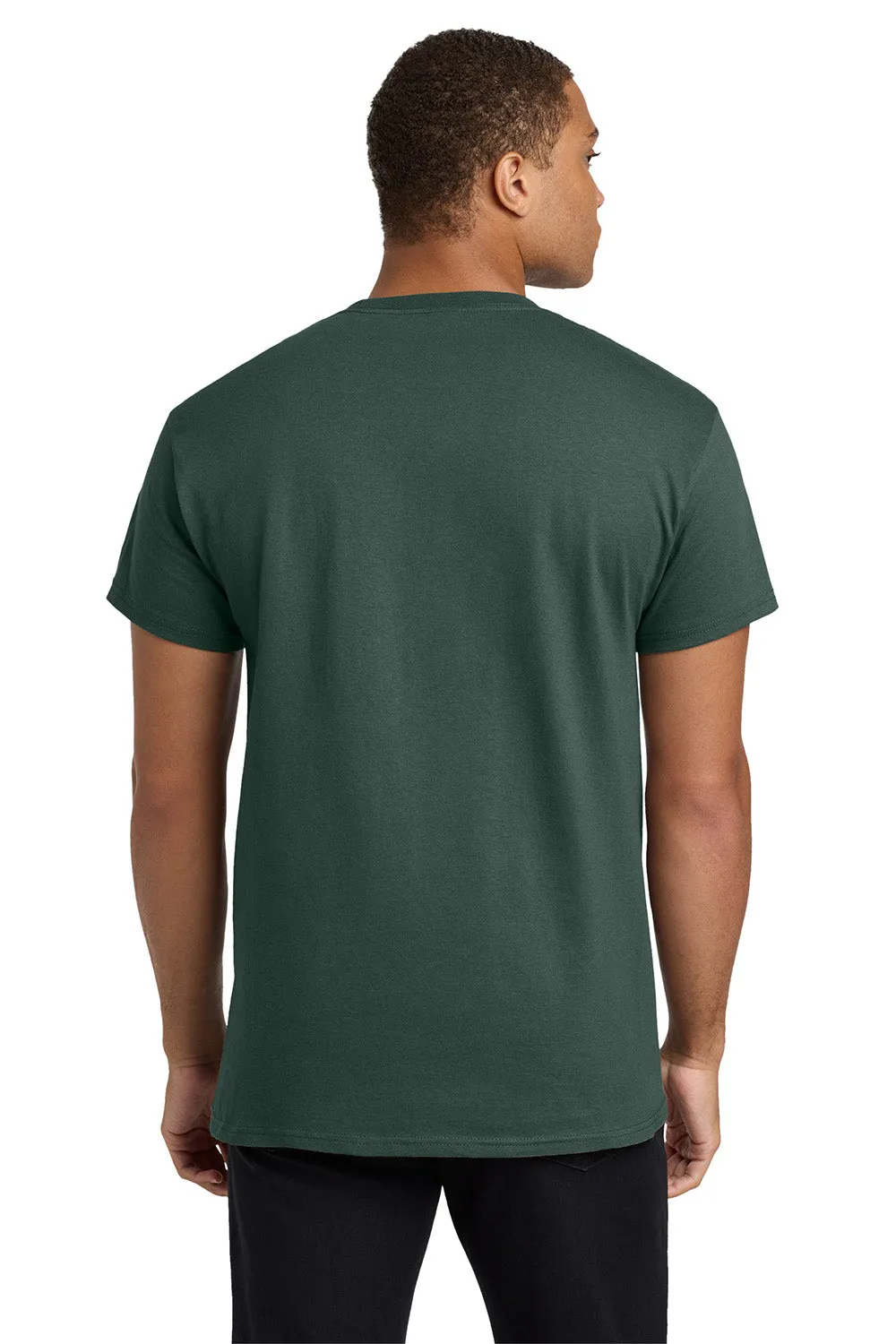 Hanes Mens ComfortSoft Short Sleeve Crewneck T-Shirt w/ Pocket - Deep Forest Green