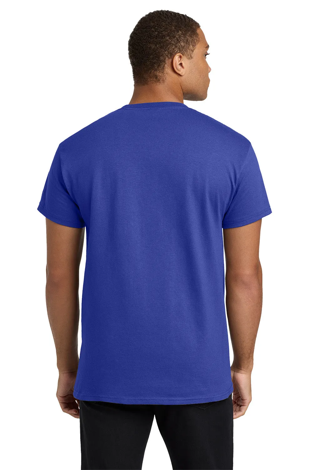 Hanes Mens ComfortSoft Short Sleeve Crewneck T-Shirt w/ Pocket - Deep Royal Blue