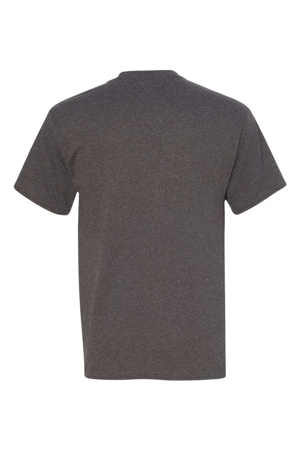 Hanes Mens ComfortSoft Short Sleeve Crewneck T-Shirt w/ Pocket - Heather Charcoal Grey